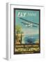 Biplane Clipper, Imperial Airways-null-Framed Premium Giclee Print