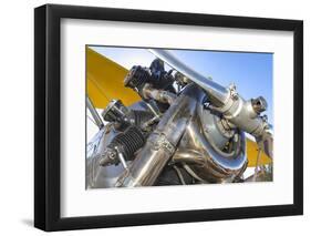 Biplane engine detail, Madras, Oregon.-William Sutton-Framed Photographic Print