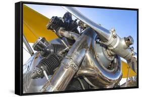 Biplane engine detail, Madras, Oregon.-William Sutton-Framed Stretched Canvas