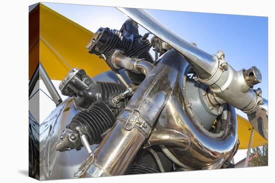 Biplane engine detail, Madras, Oregon.-William Sutton-Stretched Canvas