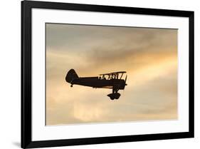 Biplane fly-by at Madras Airshow, Oregon.-William Sutton-Framed Photographic Print