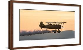 Biplane fly-by at Madras Airshow, Oregon.-William Sutton-Framed Photographic Print