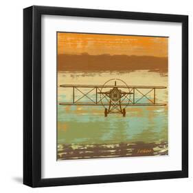 Biplane II-Yashna-Framed Art Print