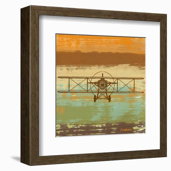 Biplane II-Yashna-Framed Art Print