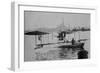 Biplane Land in the Canals of Venice; Captain Ginocchio's Airplane-null-Framed Art Print