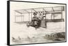 Biplane over Cliff House, San Francisco, California-null-Framed Stretched Canvas