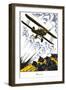 Biplane-Found Image Press-Framed Premium Photographic Print