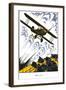 Biplane-Found Image Press-Framed Photographic Print