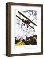 Biplane-Found Image Press-Framed Photographic Print