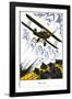 Biplane-Found Image Press-Framed Photographic Print