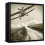 Biplane-frankpeters-Framed Stretched Canvas