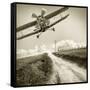 Biplane-frankpeters-Framed Stretched Canvas