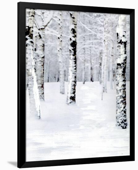 Birch Forest Path-Parker Greenfield-Framed Premium Giclee Print