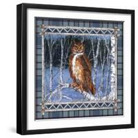 Birch Frame Plaid-Owl-Sher Sester-Framed Giclee Print