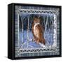 Birch Frame Plaid-Owl-Sher Sester-Framed Stretched Canvas