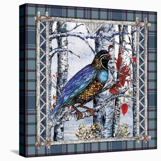 Birch Frame Plaid-Partridge-Sher Sester-Stretched Canvas