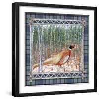 Birch Frame Plaid-Pheasant-Sher Sester-Framed Giclee Print