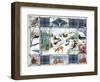 Birch Frame Winter Art-Blue Plaid-Sher Sester-Framed Giclee Print