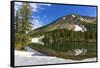 Birch Lake with Mount Aeneas in the Jewel Basin, Montana, USA-Chuck Haney-Framed Stretched Canvas