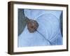 Birch Leaf Caught in Frozen Pond, Almer Lake, Bavaria, Germany-Martin Gabriel-Framed Photographic Print