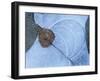 Birch Leaf Caught in Frozen Pond, Almer Lake, Bavaria, Germany-Martin Gabriel-Framed Photographic Print