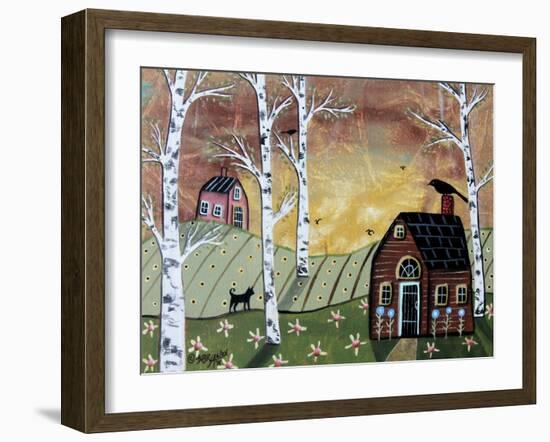 Birch Sunset 2-Karla Gerard-Framed Giclee Print