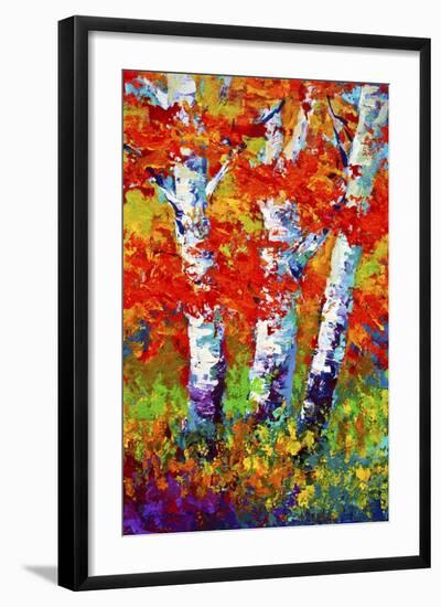 Birch Three-Marion Rose-Framed Giclee Print