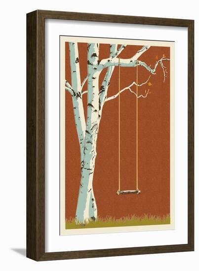 Birch Tree-Lantern Press-Framed Art Print