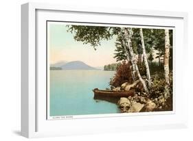 Birch Trees by Lake-null-Framed Art Print