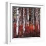 Birch Trees in Fire Grass 1-null-Framed Art Print