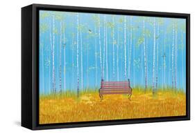 Birch Trees in the Fall-Milovelen-Framed Stretched Canvas