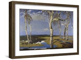 Birch Trees in Worpswede, 1908-Fritz Overbeck-Framed Giclee Print
