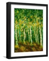 Birch Trees-Bonnie B. Cook-Framed Giclee Print