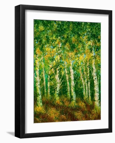 Birch Trees-Bonnie B. Cook-Framed Giclee Print