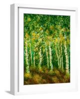 Birch Trees-Bonnie B. Cook-Framed Giclee Print