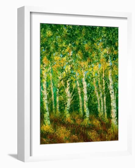 Birch Trees-Bonnie B. Cook-Framed Giclee Print