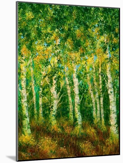 Birch Trees-Bonnie B. Cook-Mounted Giclee Print