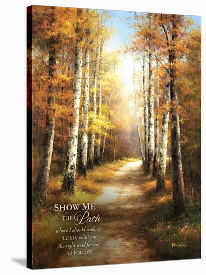 Birch Walk with Verse-Arcobaleno-Stretched Canvas