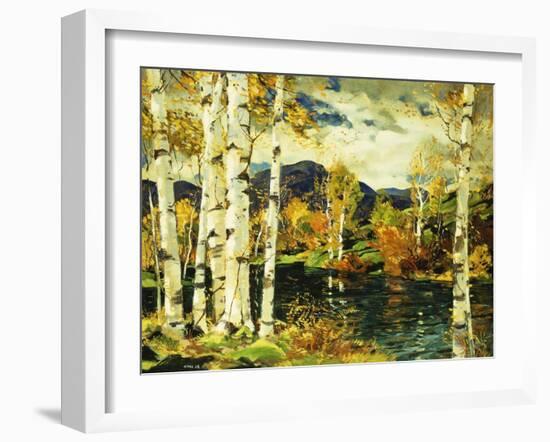 Birches-Jonas Lie-Framed Giclee Print