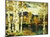 Birches-Jonas Lie-Mounted Giclee Print