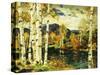 Birches-Jonas Lie-Stretched Canvas