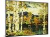 Birches-Jonas Lie-Mounted Giclee Print