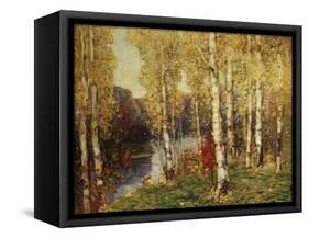 Birches-Eug?ne Boudin-Framed Stretched Canvas