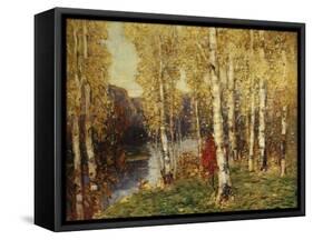 Birches-Eug?ne Boudin-Framed Stretched Canvas
