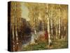 Birches-Eug?ne Boudin-Stretched Canvas