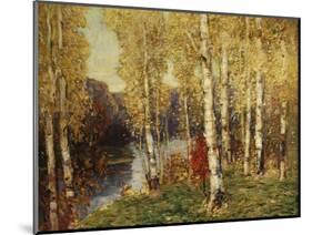 Birches-Eug?ne Boudin-Mounted Giclee Print