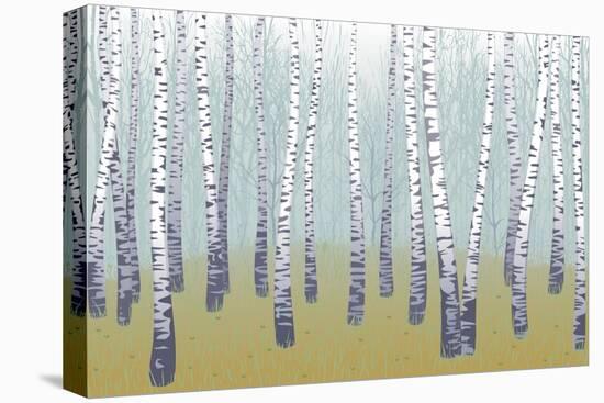 Birches-Milovelen-Stretched Canvas