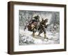 Birchlegs Carrying Prince Hakon Hakonson to Safety over the Mountains, a Norwegian Legend-null-Framed Giclee Print