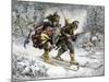Birchlegs Carrying Prince Hakon Hakonson to Safety over the Mountains, a Norwegian Legend-null-Mounted Giclee Print
