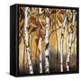 Birchwood Trees on Gold I-Patricia Pinto-Framed Stretched Canvas
